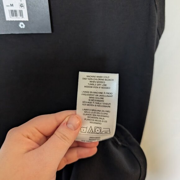 Joe's Jeans High Neck Mini Dress - Black Ribbed Knit, NWT Size M - Picture 5 of 8